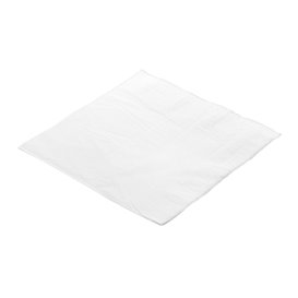 Serviette en Papier avec Bordure 40x40cm 1E Blanche (9.600 Utés)