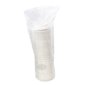 Couvercle Avec Trou en Fibre Moulée Blanc Ø9,0cm (1.000 Utés)