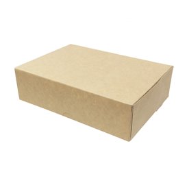 Boîte Pâtissière  en Carton Kraft 18,2x13,6x5,2cm 500g (280 Utés)