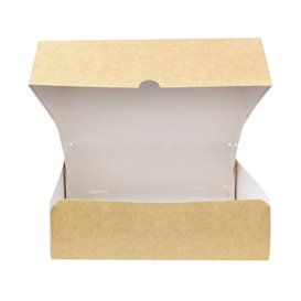 Boîte Pâtissière  en Carton Kraft 20,4x15,8x6cm 1kg (20 Utés)