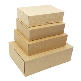 Boîte Pâtissière  en Carton Kraft 17,5x11,5x4,7cm 250g (400 Utés)