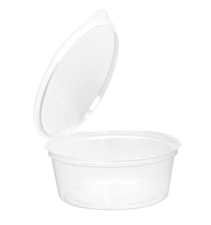 Pot Rond avec charnière APET Transparent 80ml (450 Utés)