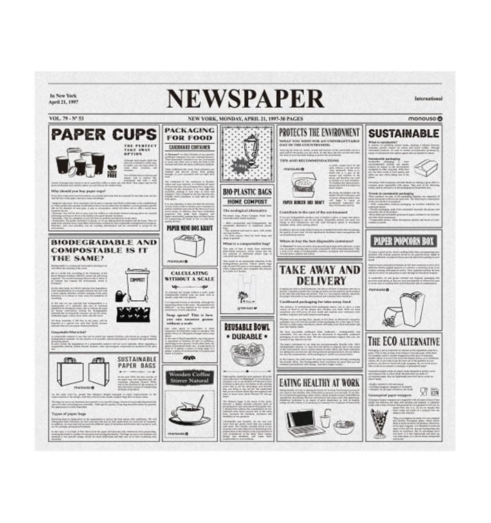 Papier Ingraissable "Periodico" 28x31cm (1000 Utés)