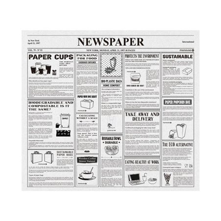 Papier Ingraissable "Periodico" 28x31cm (1000 Utés)