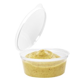 Pot Rond avec charnière APET Transparent 80ml (450 Utés)