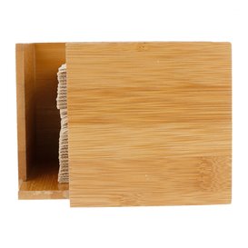 Porte-serviettes Cocktail en Bambou 13,5x13,5x10cm (1 Uté)