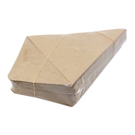 Cornet Carton Kraft avec Compartiment Sauce 26,5cm 250g (50 Utés)