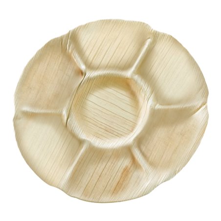 Assiette Ronde Feuilles de Palmier 7C Ø29,5cm (10 Utés)