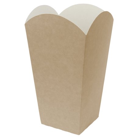 Paper Popcorn Box Large Size Kraft 150g 8,7x13x20,3cm (25 Units)