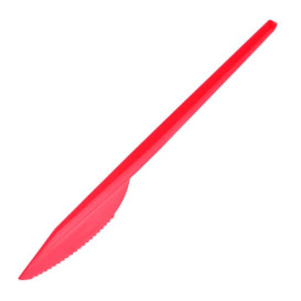 Couteau Plastique Rouge de 165mm (15 Unités)