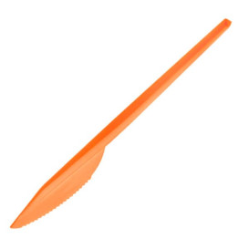 Couteau Plastique Orange de 165mm (15 Unités)