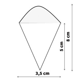 Cornet en Feuille de Pin  80mm (1.000 Utés)