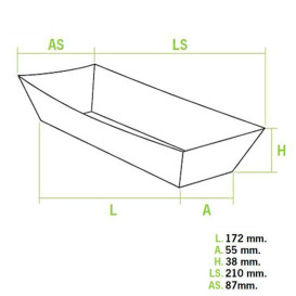 Barquette Kraft Hot Dog 17x5,5x3,8cm (25 Unités)