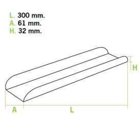 Plateau à sandwich 30x6,1x3,2cm (100 Unités)