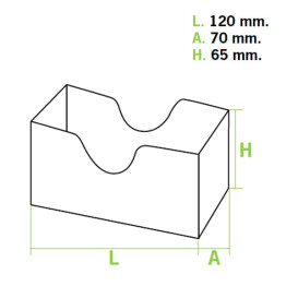 Emballage pour Sandwich Kraft (1.000 Unités)