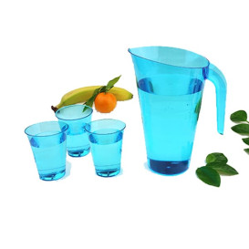 Carafe Plastique Turquoise Réutilisable 1.500 ml (1 Unité)