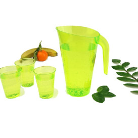 Carafe Plastique Vert  Réutilisable 1.500 ml (20 Unités)