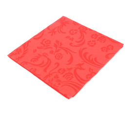 Serviette Damascato en Airlaid Rouge 40x40cm (50 Unités)