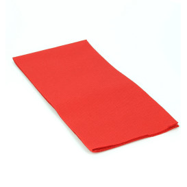 Serviette Papier Molletonnée 1/8 40X40 Rouge (1.200 Utés)