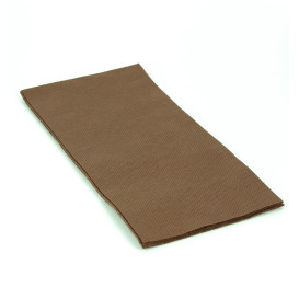 Serviette Papier Molletonnée 1/8 40X40 Marron (1.200 Utés)