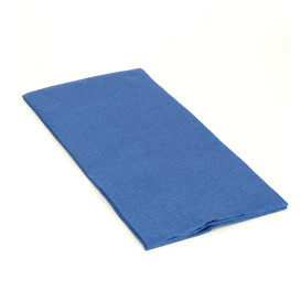 Serviette Papier Molletonnée 1/8 40X40 Bleu (50 Unités)