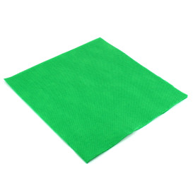 Serviette Papier Molletonnée 40x40 Vert (50 Unités)