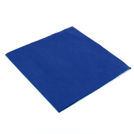 Serviette Papier Molletonnée 40x40 Bleu (1.200 Unités)