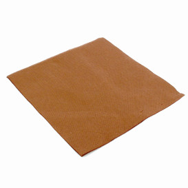 Serviette Papier Molletonnée 40x40 Marron (1.200 Utés)