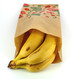 Sac Fruit Kraft 14+7x28cm (100 Utés)