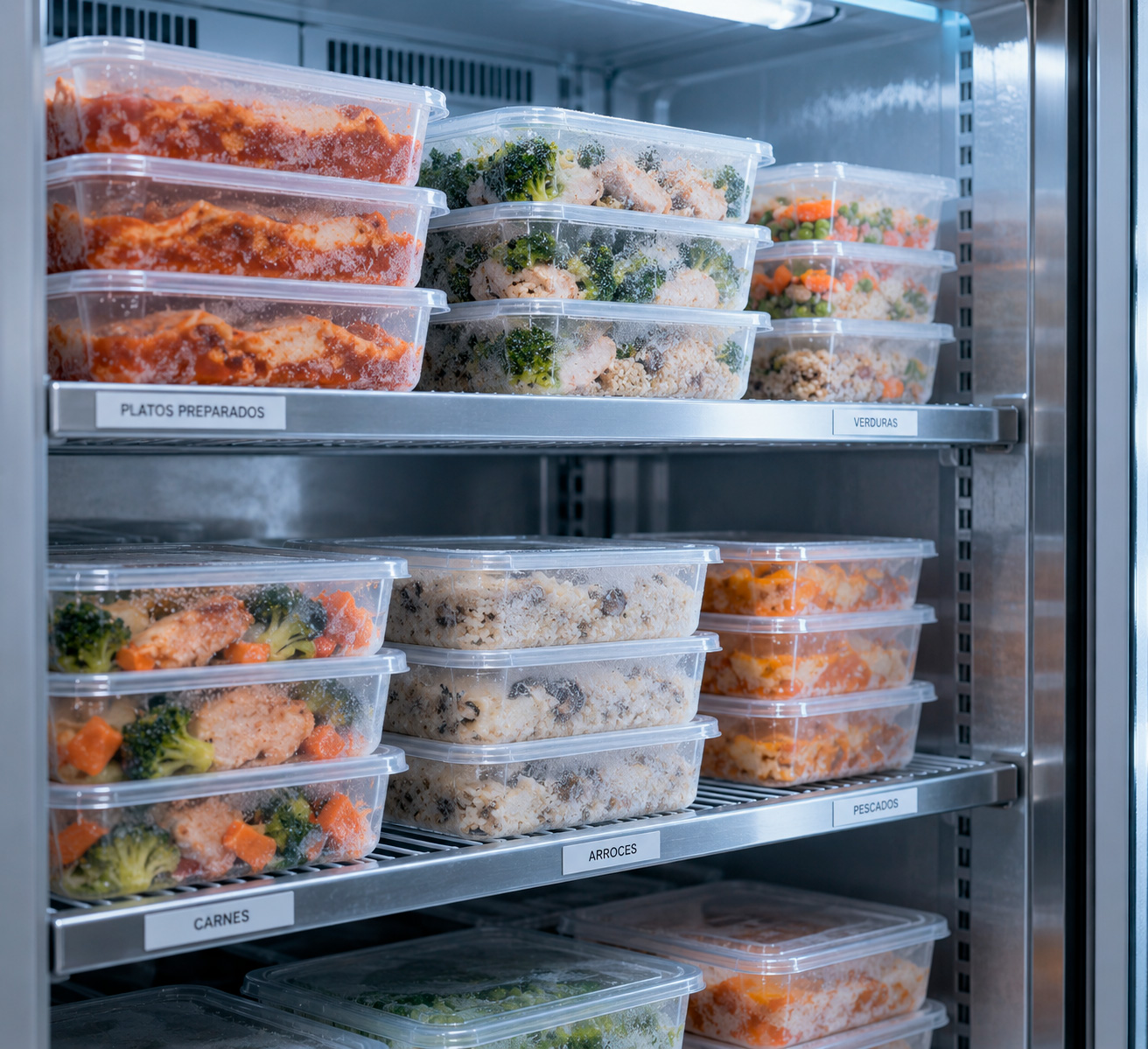 récipients pour congeler des plats préparés
