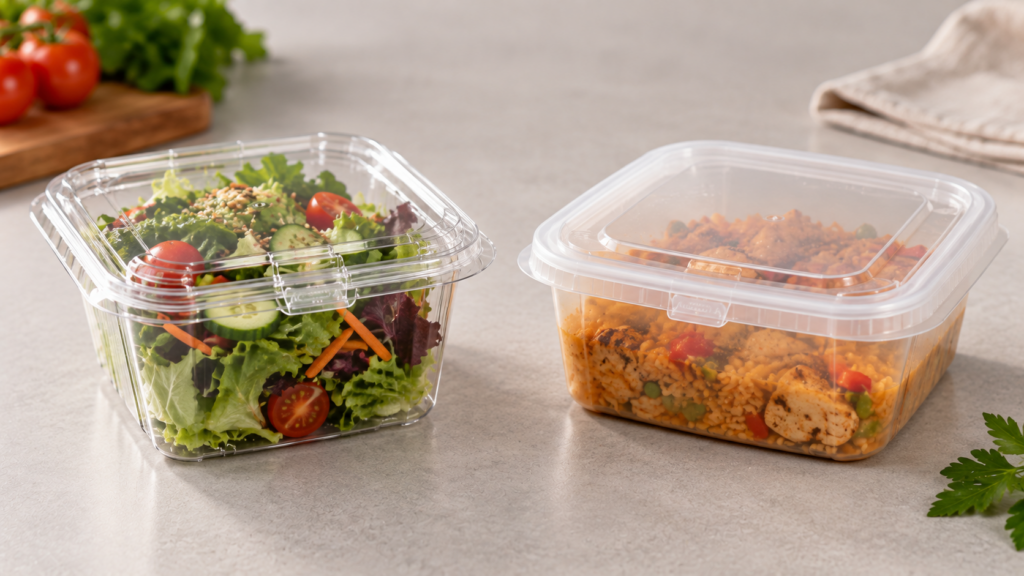 Emballages en PET et PP avec scellé de sécurité pour aliments
